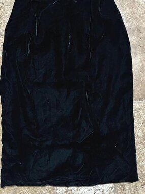 Vintage Gucci Black Velvet Midi Pencil Skirt IT 40